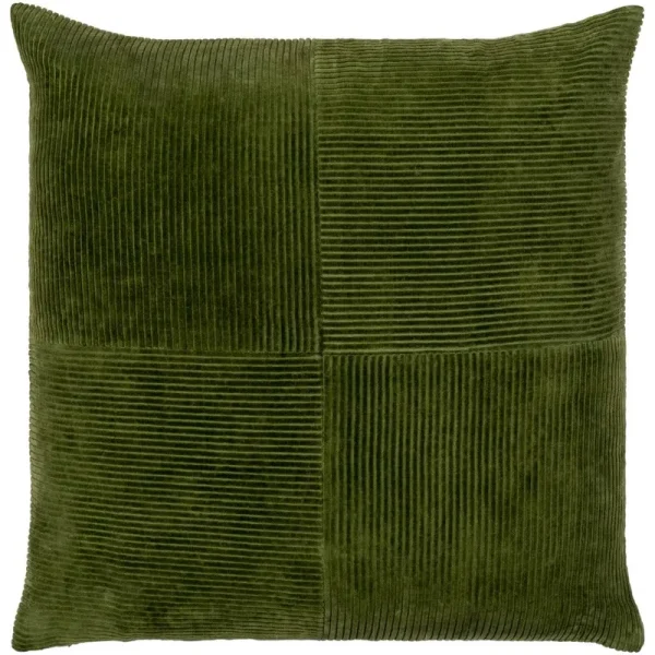 Marissa Quarters Pillow Cover Throw Color: Olive, Size: 18" x 18"
