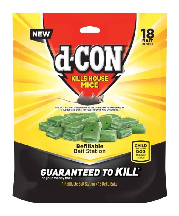 D-Con Kills Mice Bait Station, Refillable