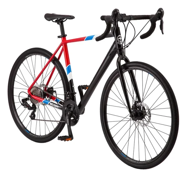 Millsaps Road Bike. 700c wheels. 14 speeds. black / red. cyclocross