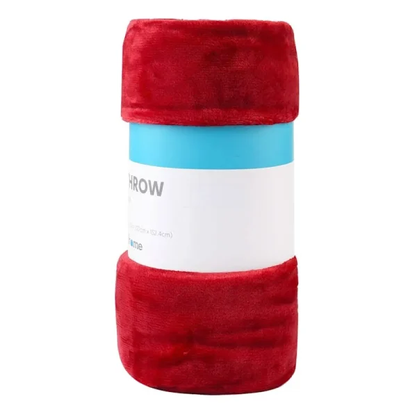 at Home Micro Plush 50" x 60" Red Throw