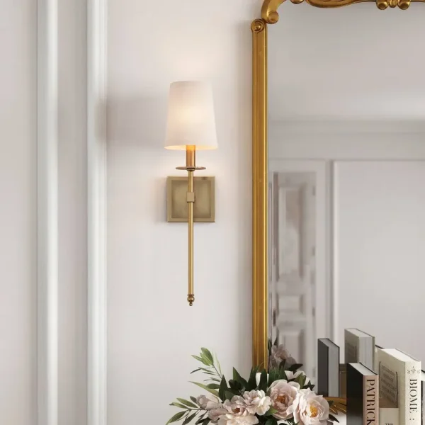 Tyrone 1 - Light Dimmable Brass Wallchiere Size 20" H x 5" W x 6'' D