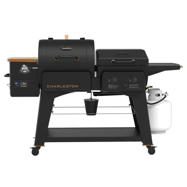 Pit Boss Charleston 1020 Sq in Wood Pellet Grill/Gas Griddle Combo - Onyx Edition, Size: XL