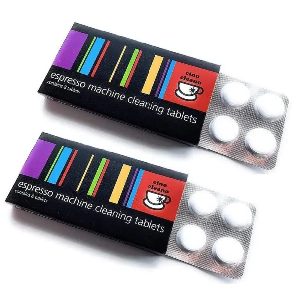 Cafetto Cino Cleano Espresso Machine Cleaning Tablets, for Breville Espresso Machines, Descaling Tablets for Baristas (Pack of 2, 16 Tablets)