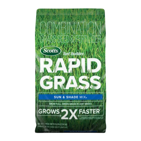Scotts Turf Builder Rapid Grass Seed Sun & Shade Mix - 5.6lb