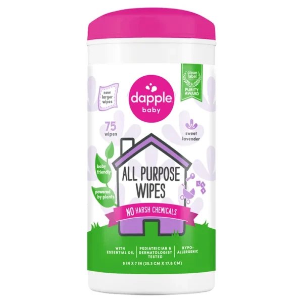 Dapple Baby All Purpose Wipes, Hint of Lavender - 75 wipes