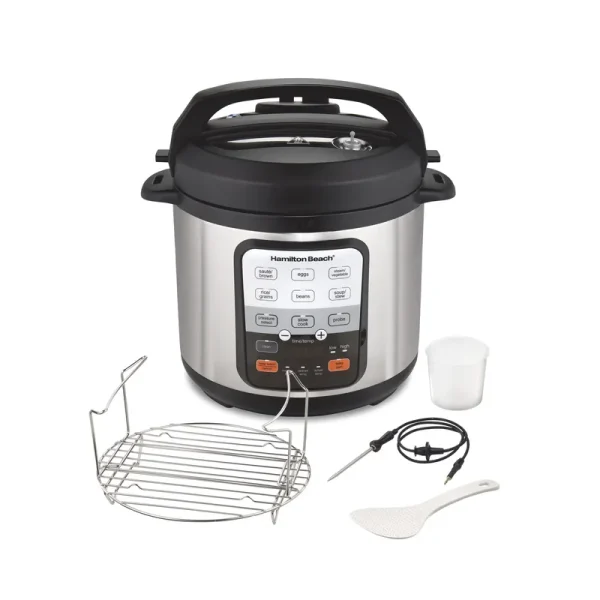 Hamilton Beach 6 Quart 6 - in - 1 Pressure Cooker, Multi - Cooker, Slow Cooker, Steamer, Saut, Rice Cooker, & More