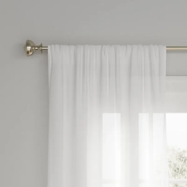 54"x84" Light Filtering Farrah Window Curtain Panel White - Threshold