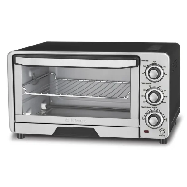 Cuisinart Custom Brushed Stainless Classic Toaster Oven Broiler, Black/Silver