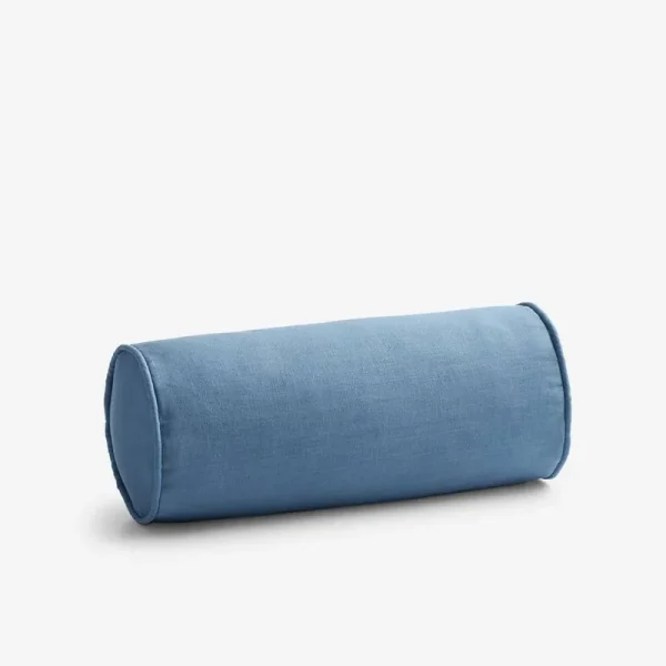 Linen Pillow Cover - Denim Blue, Size Neckroll | The Company Store