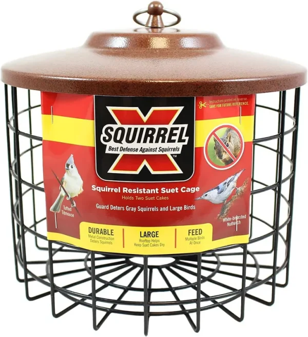 Stokes Select Squirrel-Proof Double Suet Feeder, Brown