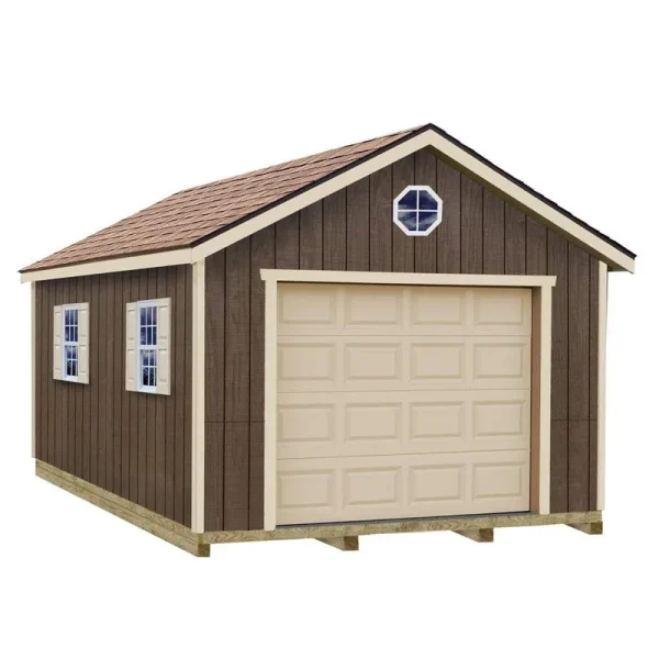 Best Barns 12-ft x 16-ft Wood Single Car Garage Building in Clear | SIERRA1216