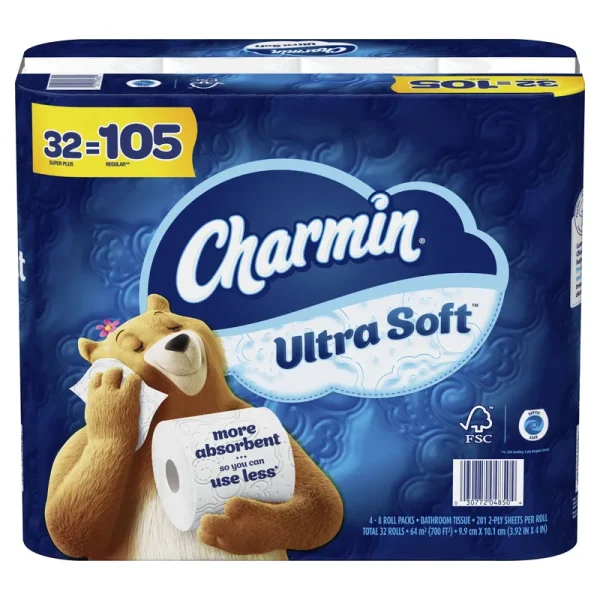 Charmin Ultra Soft Toilet Paper Super Plus Rolls (201 Sheets/Roll 32 Rolls)