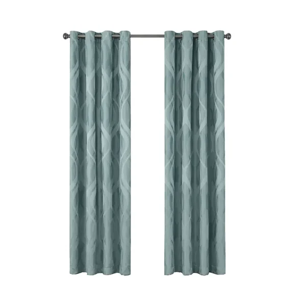 Eclipse Caprese Blackout Window Curtain - 108 Inches - Spa