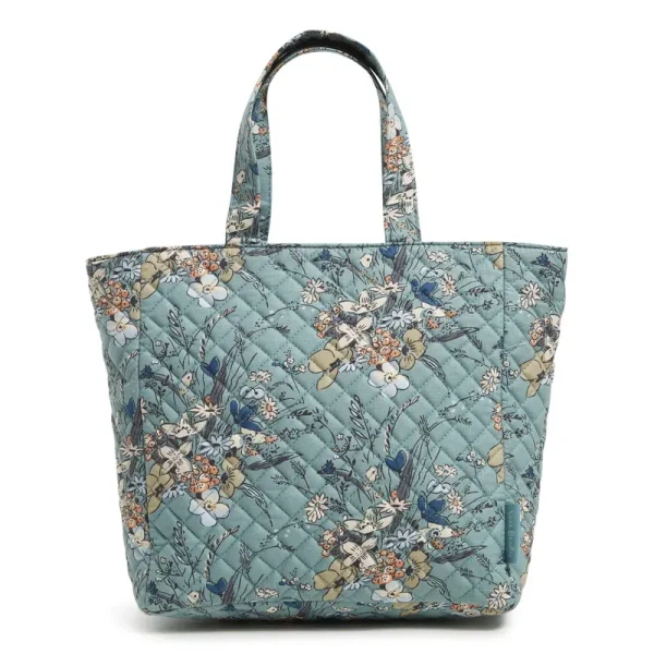 Vera Bradley Women's Cotton Lunch Tote Bag Sunlit Garden Sage