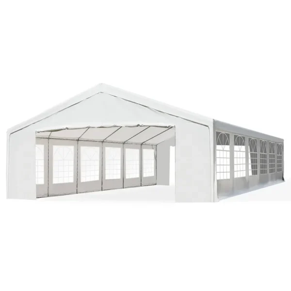 Outsunny 20' x 40' Heavy Duty Party Tent & Carport with Removable Sidewalls and Double Doors, Large Canopy Tent, Sun Shade Shelter, for Parties,