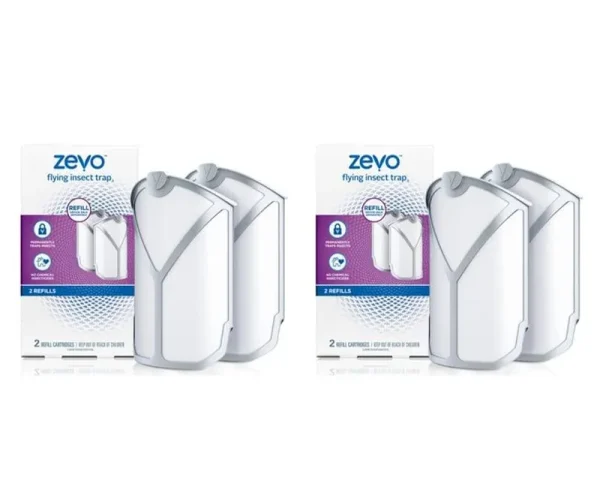 Bundle ZEVO Flying Insect Trap Refill Kit No Device - Model 3 2 -Pack (2) Sold Separately, White (M364)