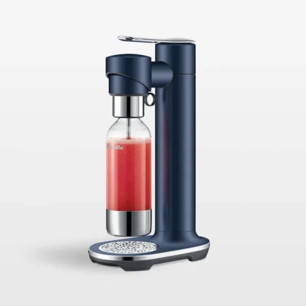 Breville InFizz Fusion Sparkling Water Maker in Damson Blue with CO2 Canister | Crate & Barrel