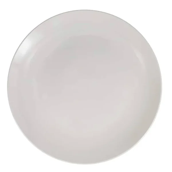 Royal Norfolk Ceramic White Solid Glaze Dinner Plate, 10.5-in.