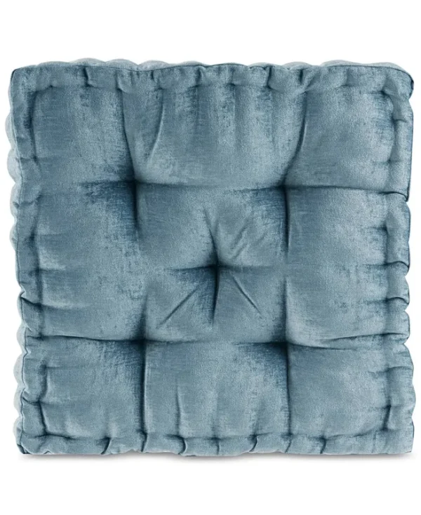 Intelligent Design Azza Poly Chenille Square Floor Pillow Cushion Aqua 20x20
