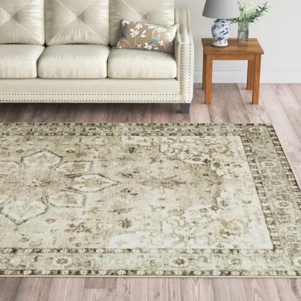 Noe Oriental Cream/Sage Area Rug Kelly Clarkson Home Rug Size: Rectangle 5' x 7'6"
