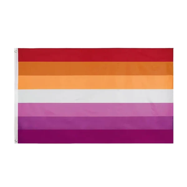 Flaglink Lesbian Pride Flag 3x5 FTS - Sunset Les Rainbow Banner 7 Stripes