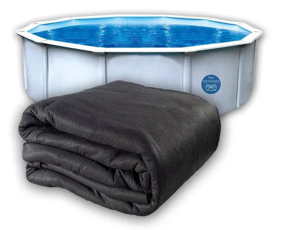 Liner Life Pool Liner Pad for Above Ground Swimming Pool 12 Round, Polyester Geotextile, Black