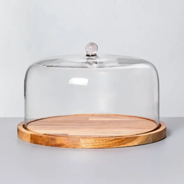 Wood & Glass Cake Storage - Hearth & Hand with Magnolia