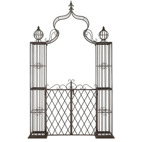 SAFAVIEH Outdoor Collection Beatrix Arbor Rustic Brown