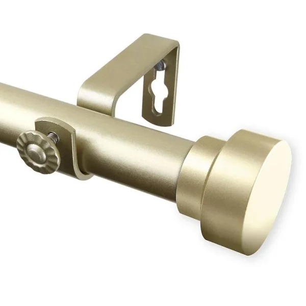 Rod Desyne Bonnet 1" Curtain Rod- Light Gold - 28-48"