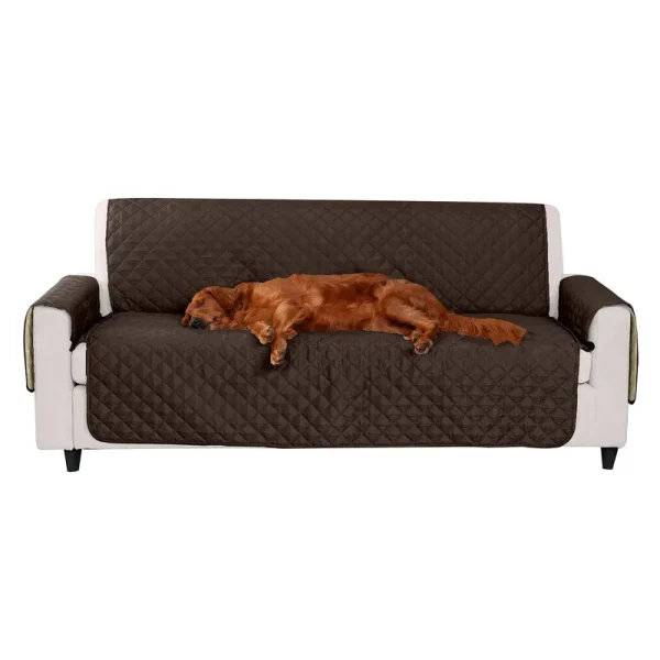 FurHaven Reversible Sofa Furniture Protector, Espresso/Clay