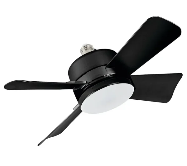 Bell + Howell Socket Fan LED Light, 15.7', Black