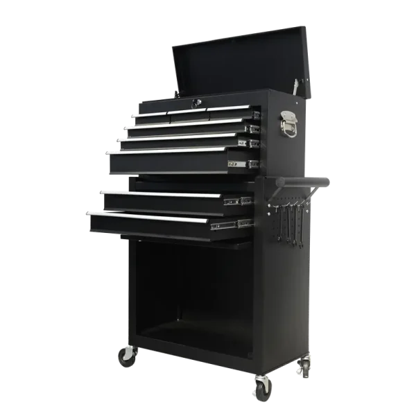 8 Drawer Large Capacity Rolling Toolbox, Detachable Cabinet Storage Tool Chest with Wheels, Tool Storage Cabinet with Lock for Workshop Garage