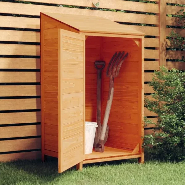 vidaXL Garden Shed Brown 21.7inx20.5inx44.1in Solid Wood Fir