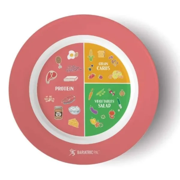 Bariatric Portion Control Plate by BariatricPal 2.0 - Pink, 20-Pack