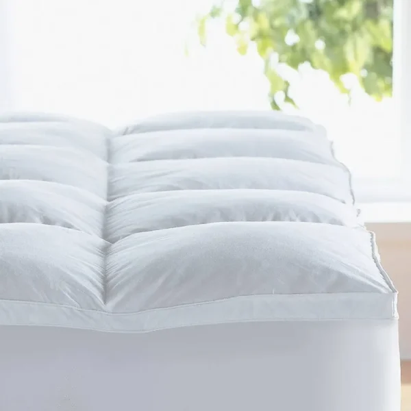 2 in. Queen Size 300-Thread Count 100% Egyptian Cotton Hypoallergenic Down Alternative Mattress Topper, White