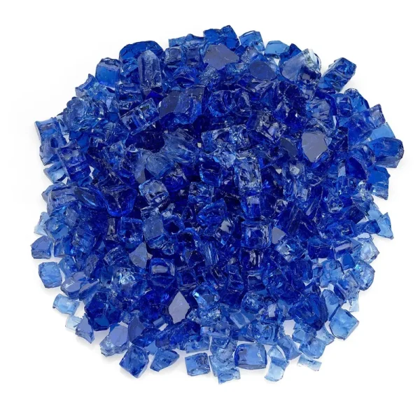 American Fireglass 1/2 in. Cobalt Blue Fire Glass 10 lbs. Bag