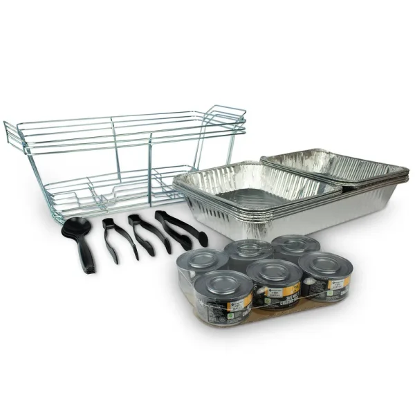 Member's Mark Party Set with Safe Heat Chafing Fuel, 24 PC