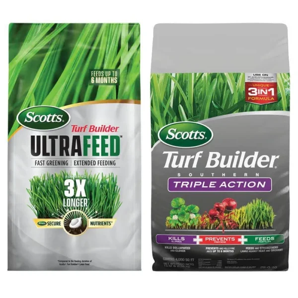 Turf Builder Southern Triple Action and Ultrafeed Annual Program Southern for Small Lawns
