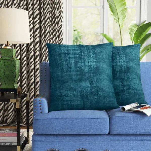 Jered Textured Euro Pillow Cover Mercer41 Color: Deep Teal