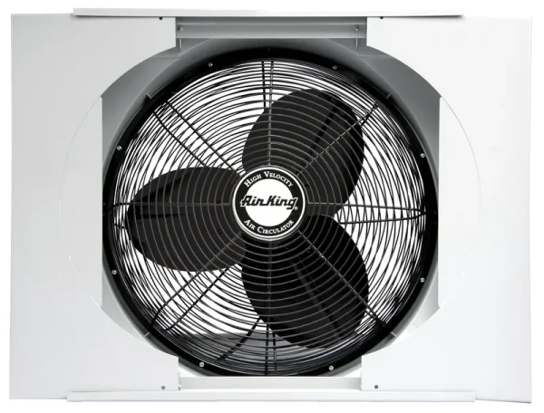 Air King 20" Electric Whole House 120V 3 Speed Window Exhaust Fan with Storm Guard, 9166, New