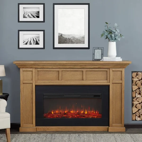 Real Flame Alcott Landscape Electric Fireplace - English Oak