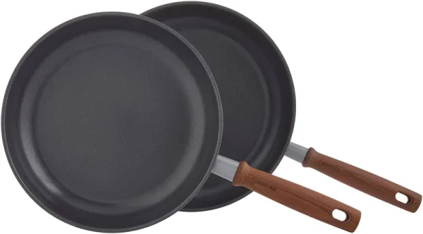 Healthy Non-Toxic PFAS Free Cookware - Mayflower Pro Ceramic Nonstick 10" and 12" Frypan Set by GreenPan