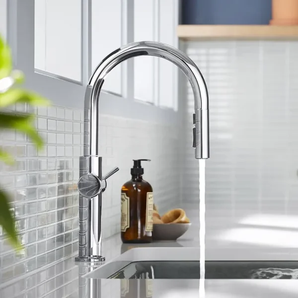 Kohler K-22972 Crue Pull-Down Single-Handle Kitchen Faucet - Polished Chrome
