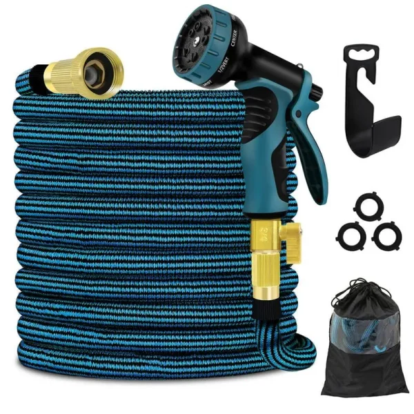 3/4 in. 50 ft. Expandable Garden Hose with 10 Function High Pressure Nozzle 3750D Flexible Water Hose