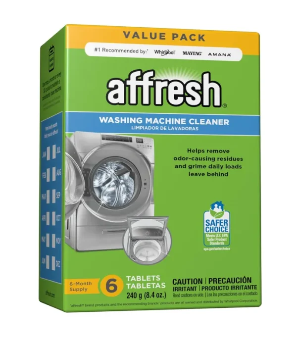 Whirlpool Affresh Washer Machine Cleaner, Tablets - 6 count, 8.4 oz box
