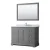Dark Gray / White Carrara Marble Top / Polished Chrome Hardware