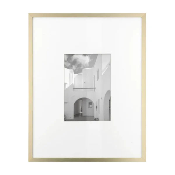 Better Homes & Gardens 11x14 Matted to 5x7 Metal Gallery Wall Picture Frame, Gold