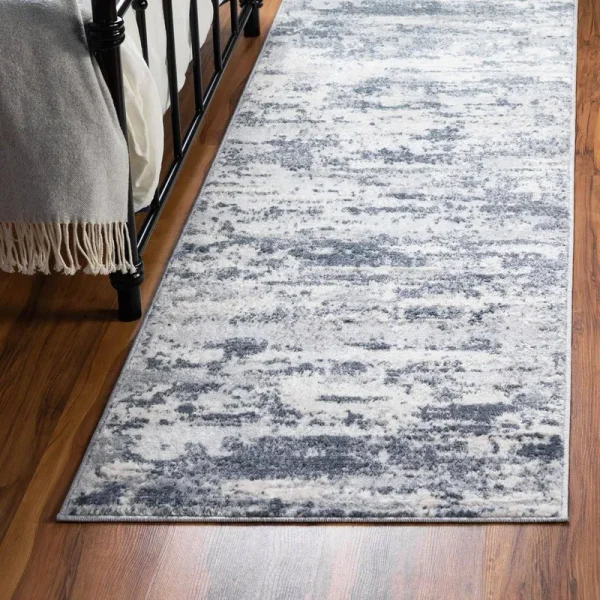 Caspian 65cm x 185cm Runner Gray Abstract Area Rug