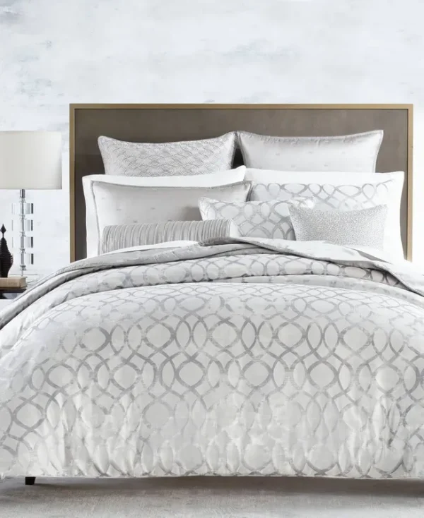Closeout! Hotel Collection Helix Duvet Cover, Full/Queen, Created for Macy's - Slate