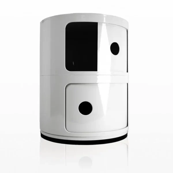 Componibili Round Two Doors Color, White